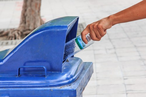 Service areas for commercial waste removal